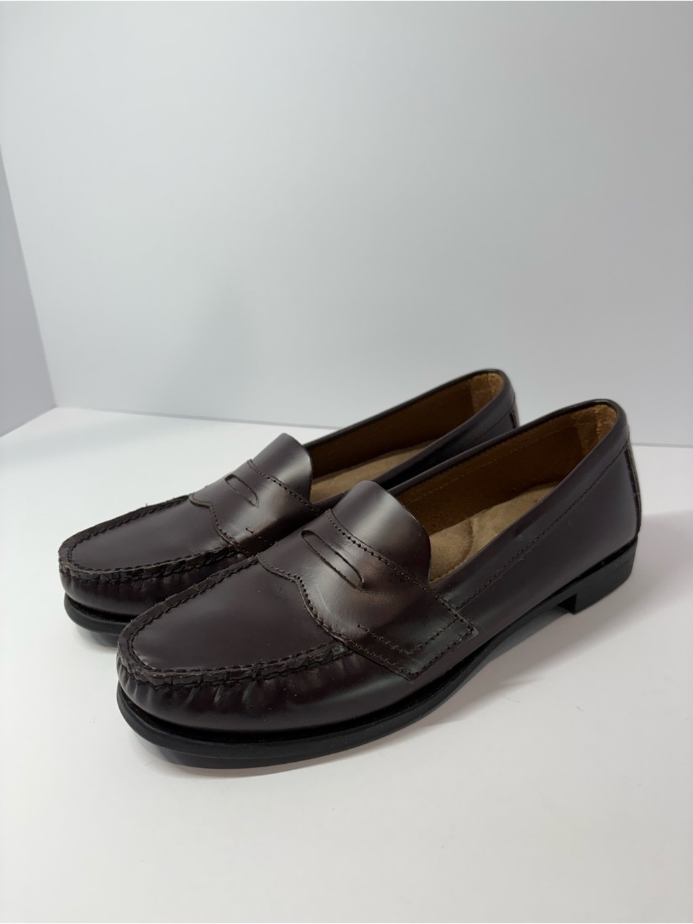 Eastland Classic Size 8 N Brown Leather Penny Loafers Memory Foam Shoes